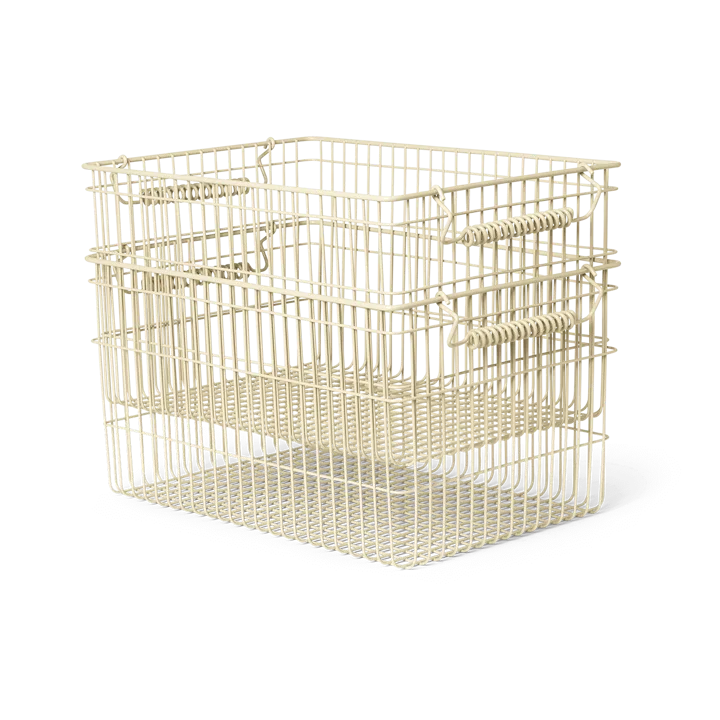 Cala stabelbar kurv 2-pakning - Cashmere, 36,2x26,2x20,2 cm - Ferm Living