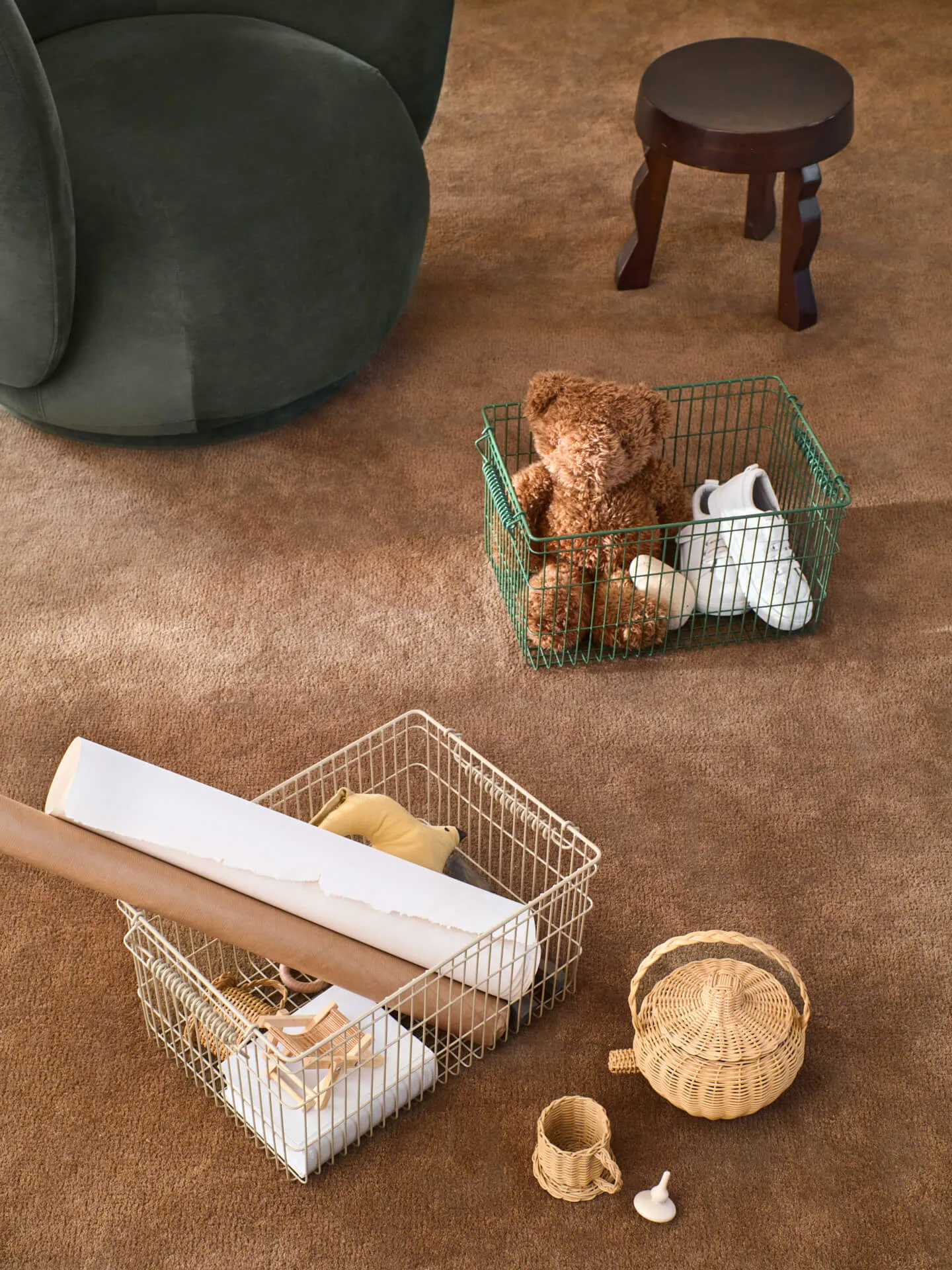 Cala stabelbar kurv 2-pakning, Cashmere Ferm Living