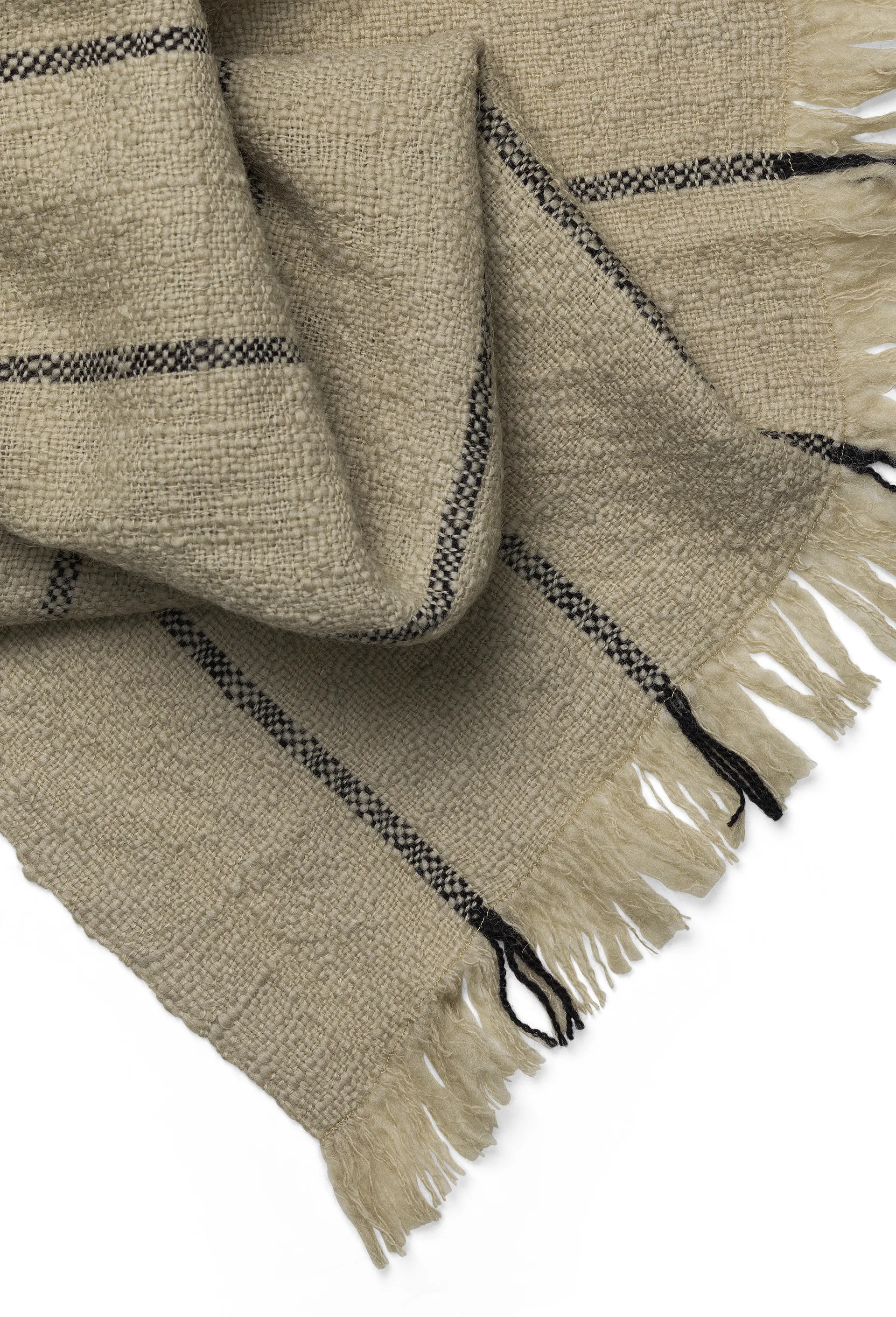 Calm ullpledd 120 x 180 cm, Camel / Black Ferm Living