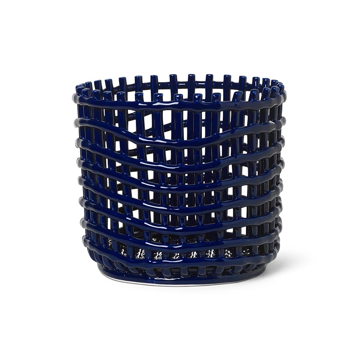 Ferm Living, Ceramic Basket - Large - Blue
