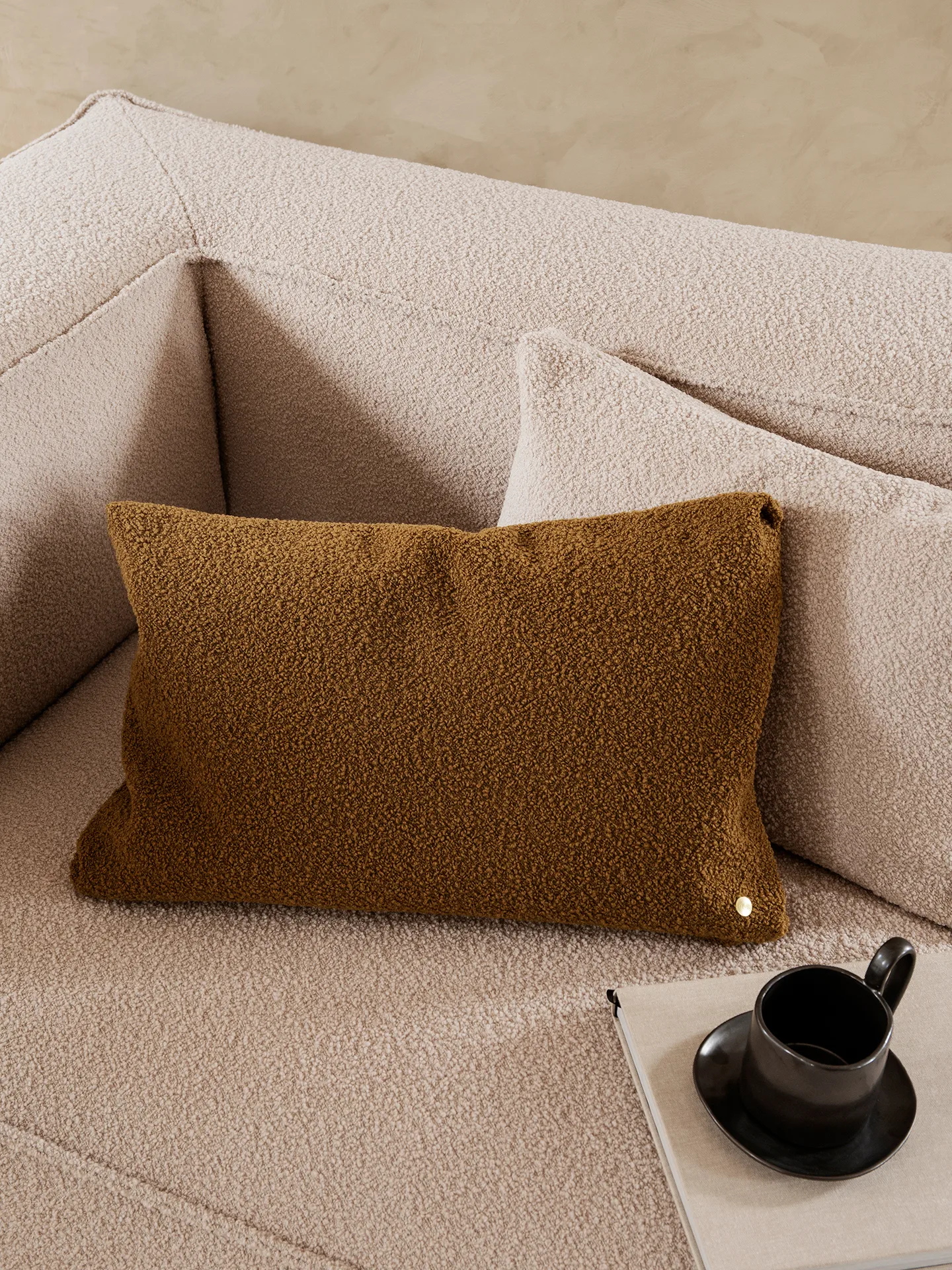 Clean pute bouclé 40 x 60 cm, Sugar Kelp Ferm Living