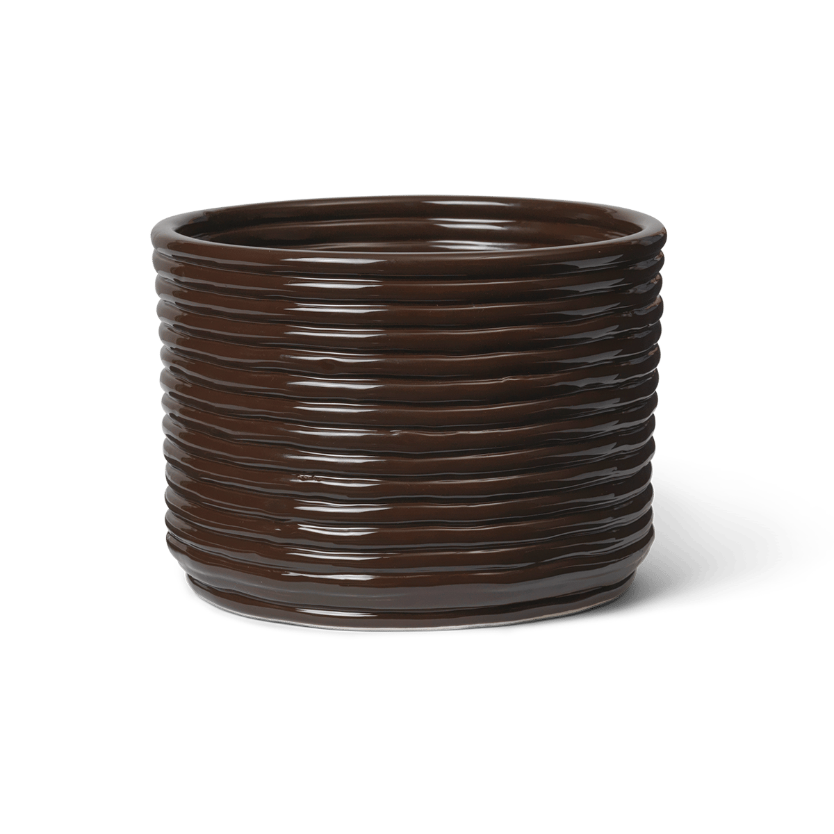 Ferm Living Corduroy krukke Ø20x15 cm Carob Brown