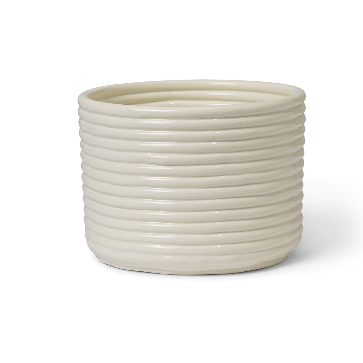 Ferm Living Corduroy krukke Ø20x15 cm Off white