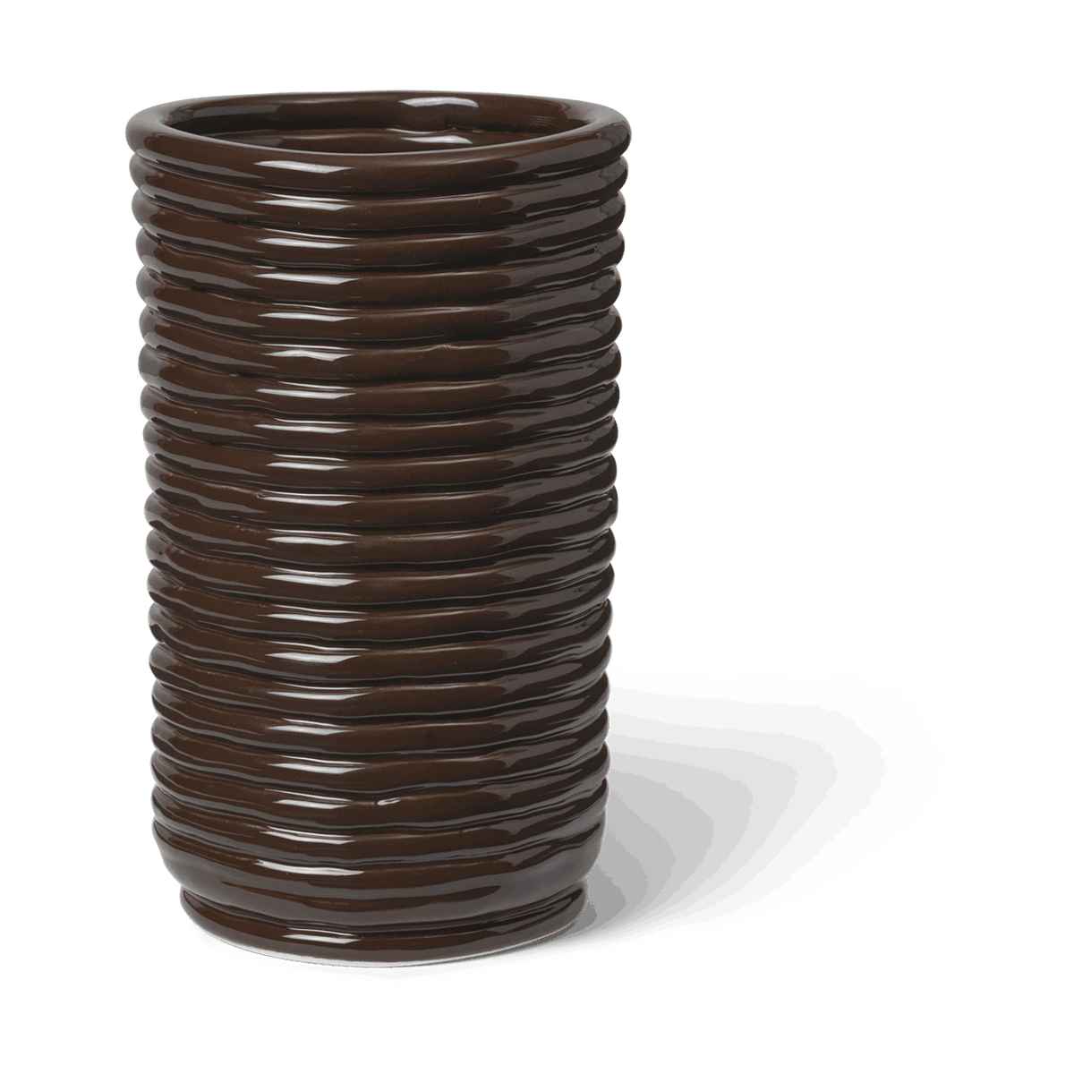 Ferm Living Corduroy vase 21 cm Carob Brown