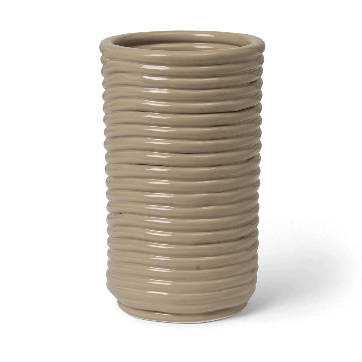 Ferm Living Corduroy vase 21 cm Cashmere