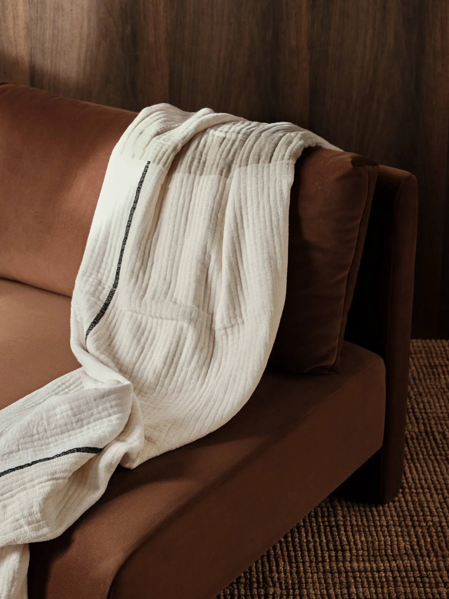 Dela pledd 120x170 cm, Natural-Off-white Ferm Living