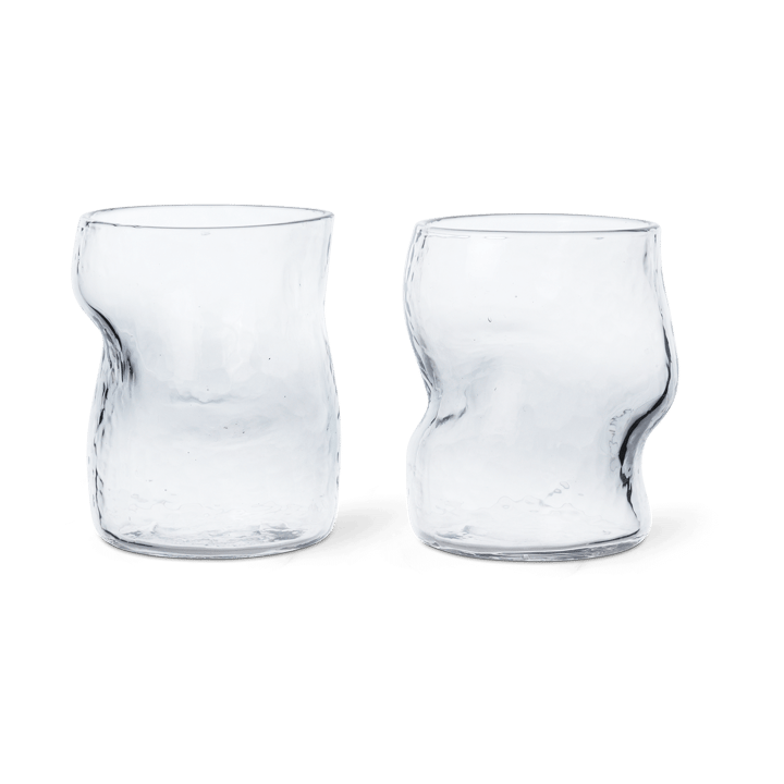 Dimple glass 27 cl 2-pakning - Clear - Ferm Living