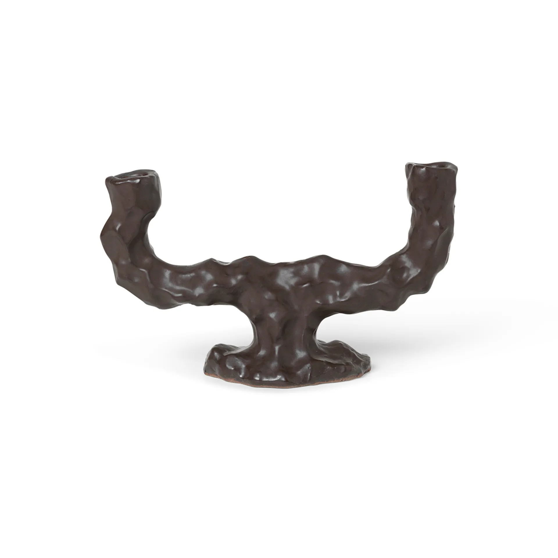 Dito lysestake dobbel, Dark Brown Ferm Living