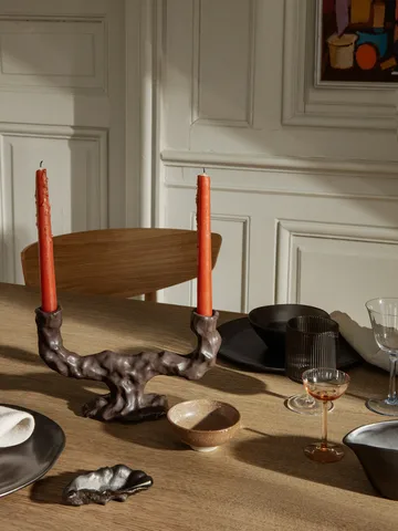 Dito lysestake dobbel - Dark Brown - Ferm Living