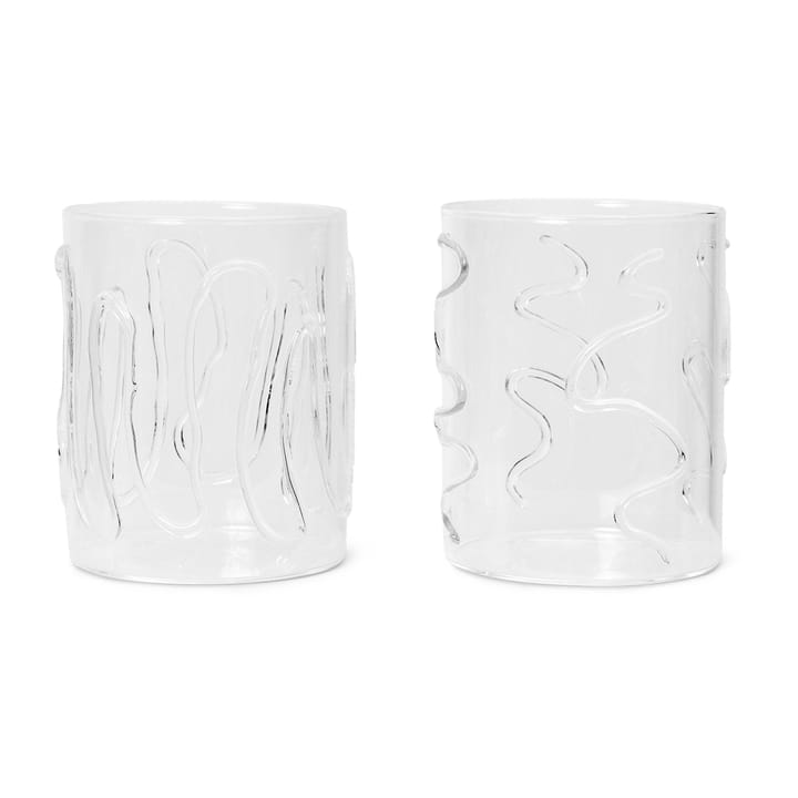 Doodle drikkeglass tall 2-pakning - 35 cl - Ferm Living