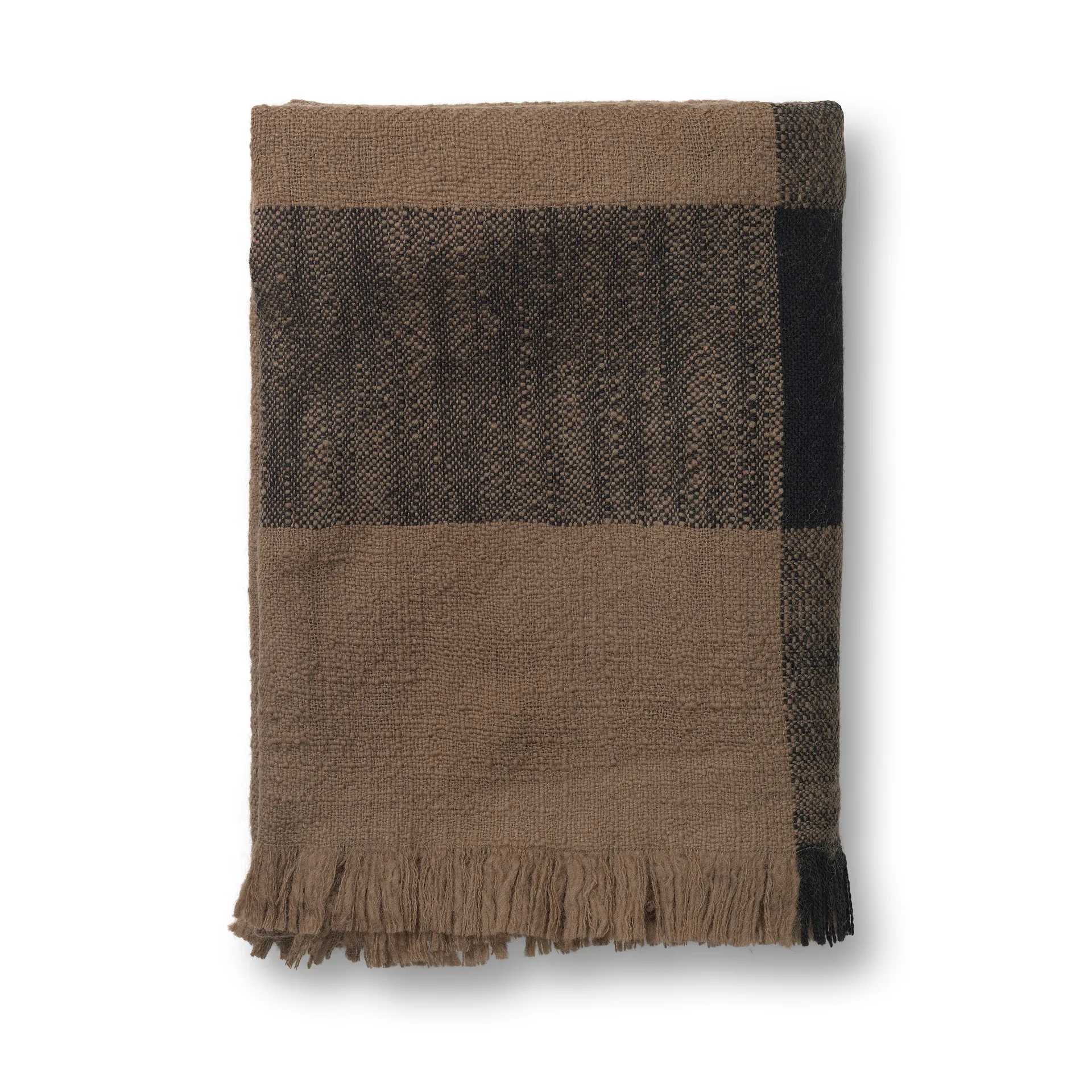Dry ullpledd 120 x 180 cm, Sugar Kelp / Black Ferm Living