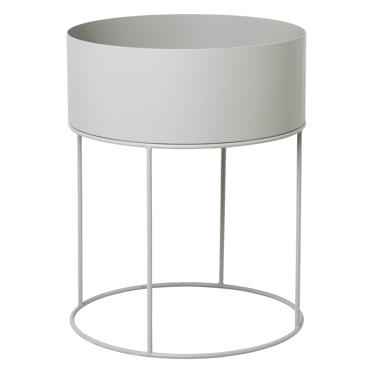 Ferm Living Ferm Living Plant Box Rund lysegrå
