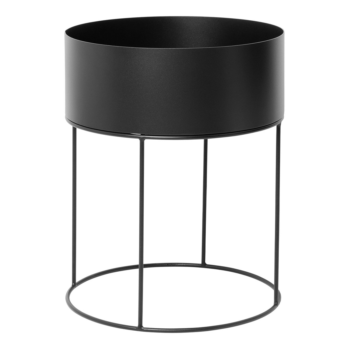 Ferm Living Ferm Living Plant Box Rund svart