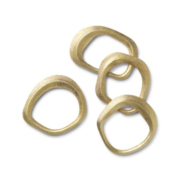Flow serviettring 4-stk. - Messing - Ferm Living