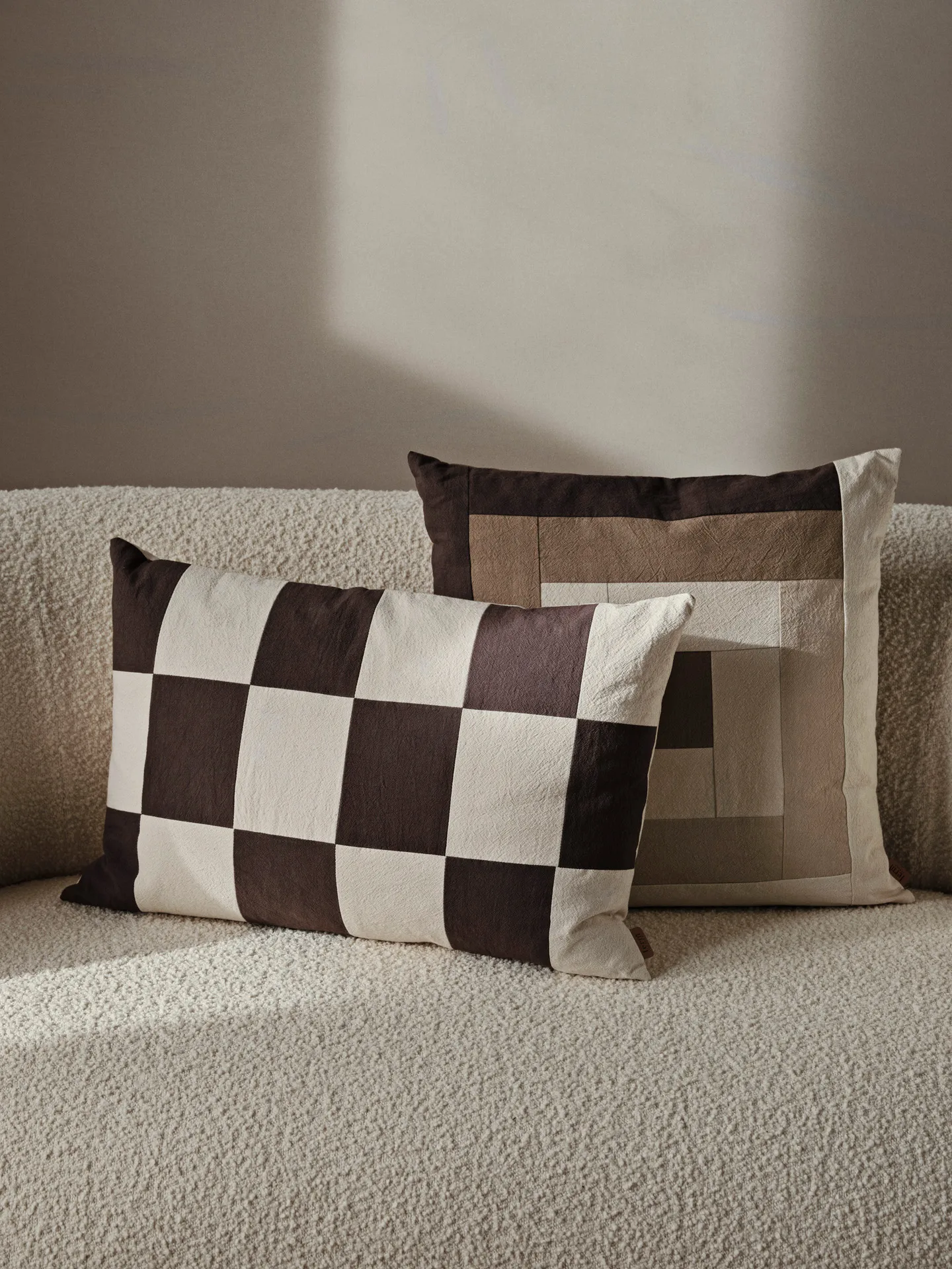 Fold patchwork putetrekk 40x60 cm, Coffee-undyed Ferm Living