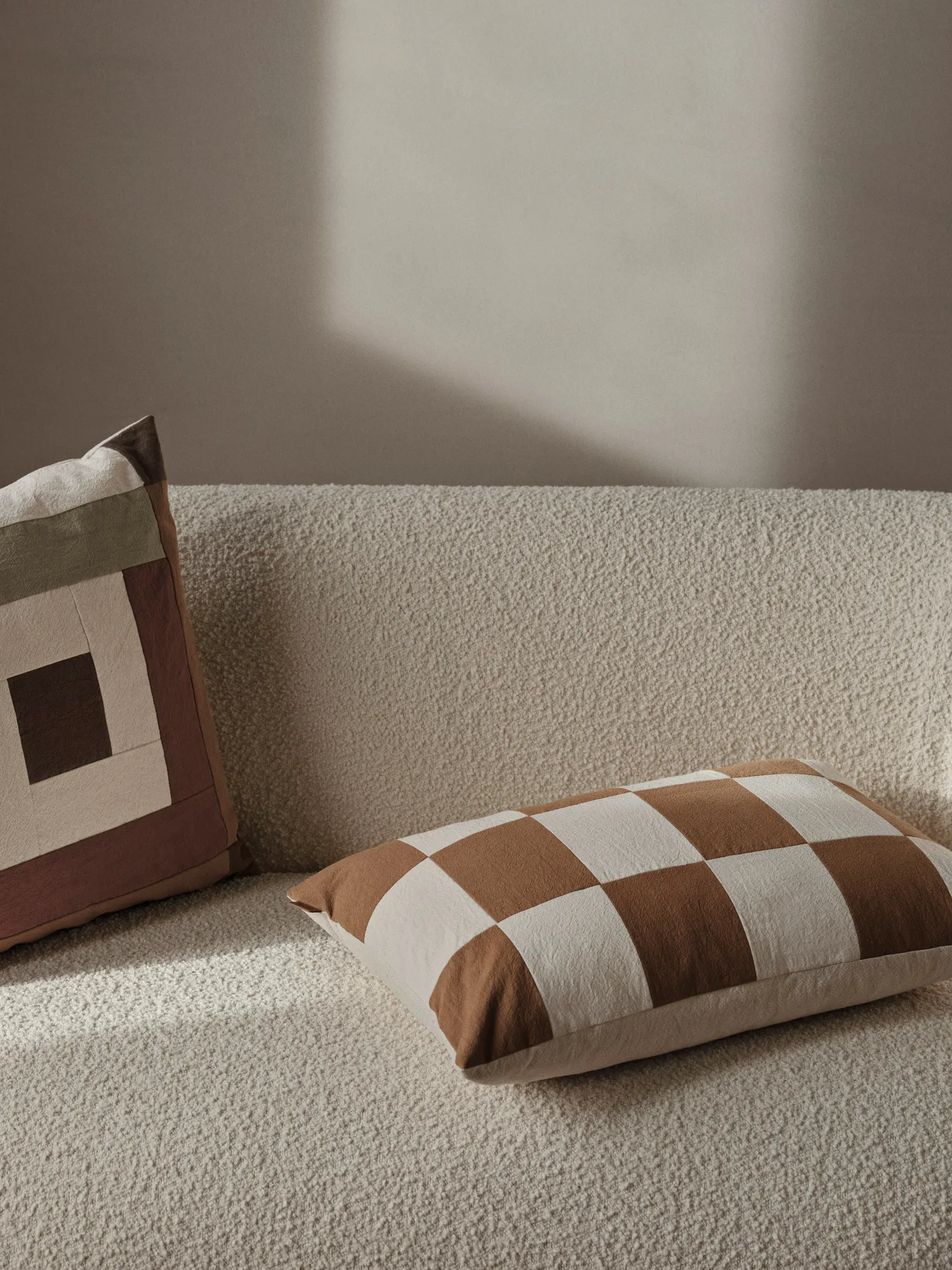 Fold patchwork putetrekk 40x60 cm, Sugar kelp-undyed Ferm Living