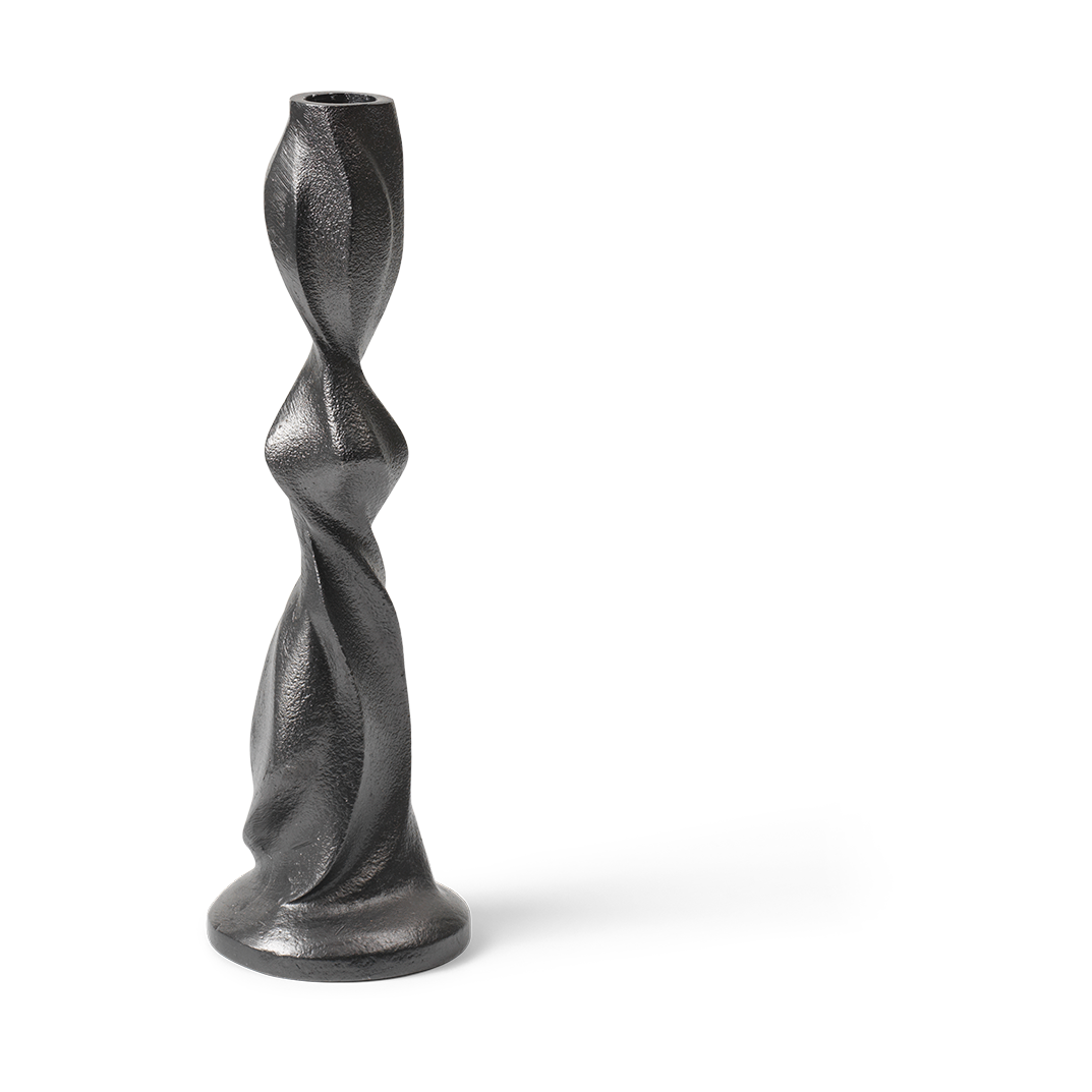 Ferm Living Gale lysestake 25 cm Blackened Aluminium
