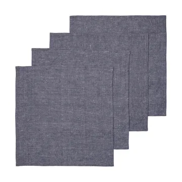 Hale serviett 4-pk - Indigo blue, 35x35 cm - Ferm Living