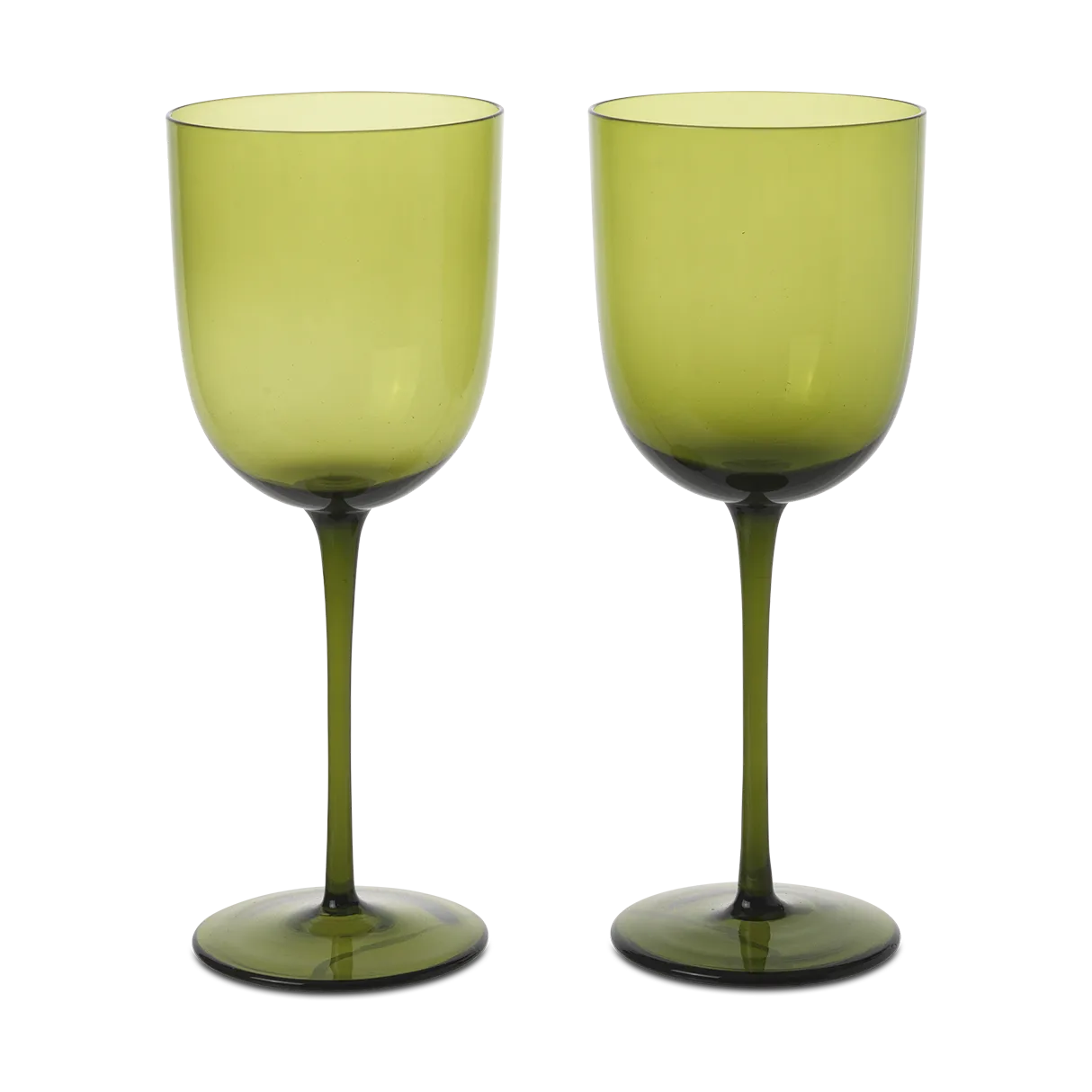 Host hvitvinsglass 30 cl 2-pakning, Moss Green Ferm Living