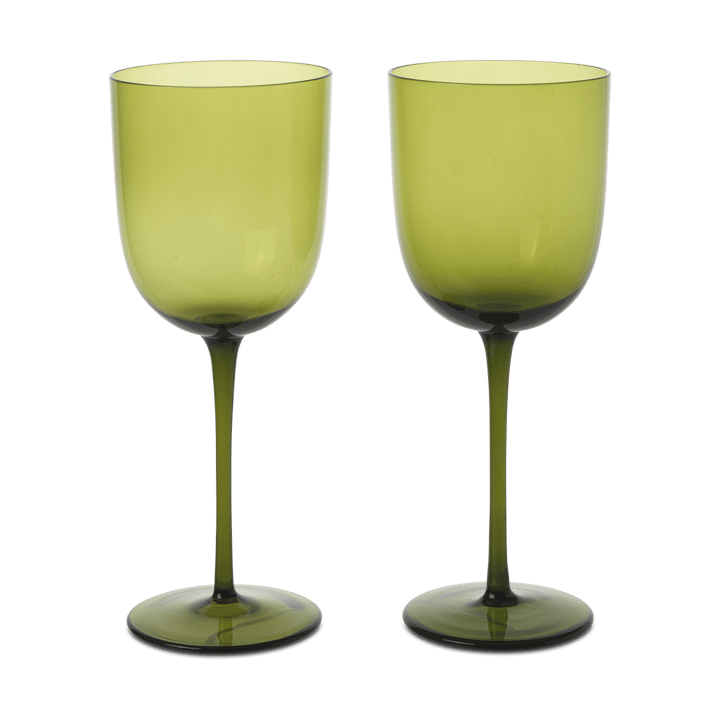 Host hvitvinsglass 30 cl 2-pakning, Moss Green ferm LIVING