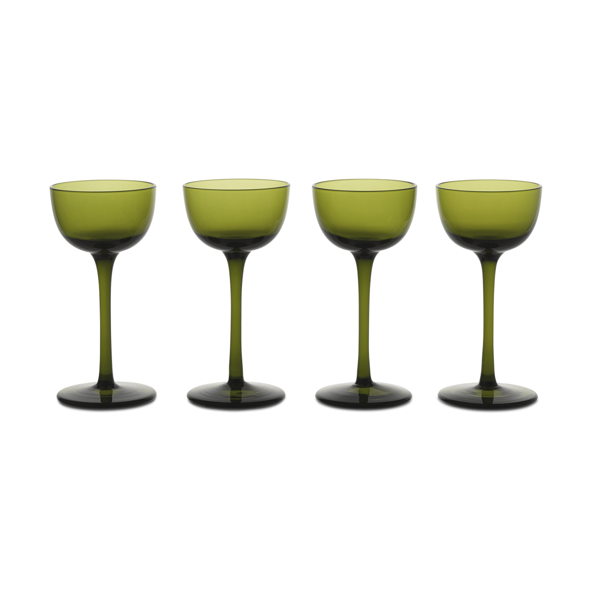 Ferm Living Host likørglass 4-pakning Moss Green