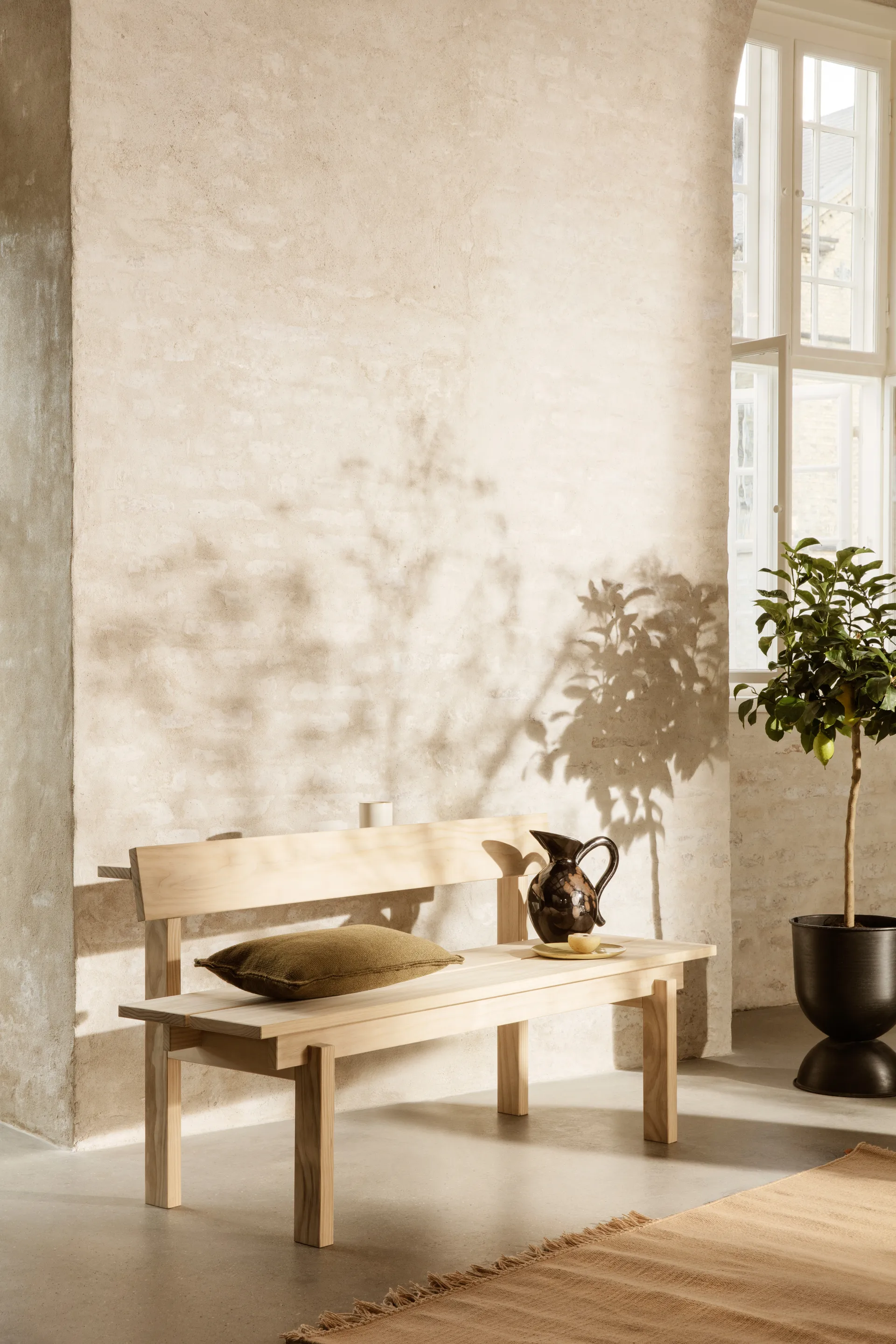 Hourglass krukke liten Ø31 cm, Svart-mørkegrå Ferm Living