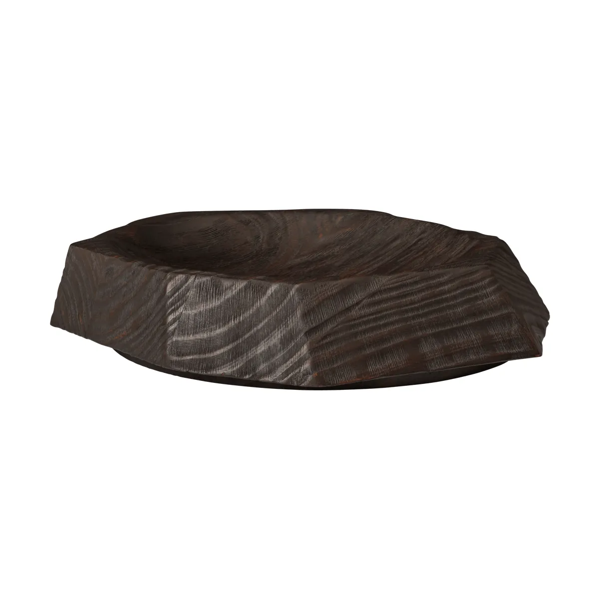 Koh centrepiece dekorasjonsfat, Dark brown, 35 cm Ferm Living