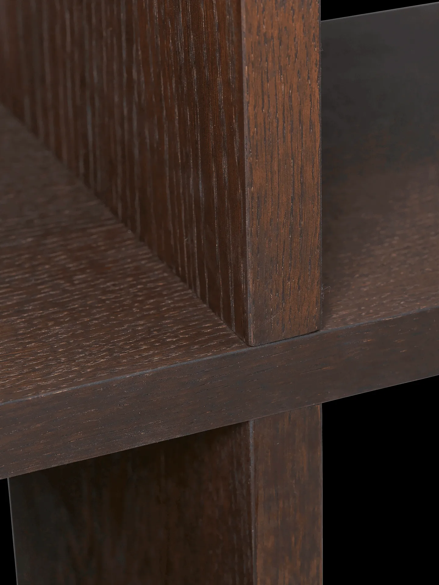 Kona bokhylle 2x2, Dark stained Ferm Living