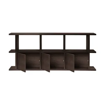 Kona bokhylle 3x2 - Dark stained, inkl. 3 skapinnsatser - Ferm Living
