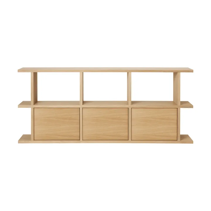 Kona bokhylle 3x2 - Natural oak, inkl. 3 skapinnsatser - Ferm Living