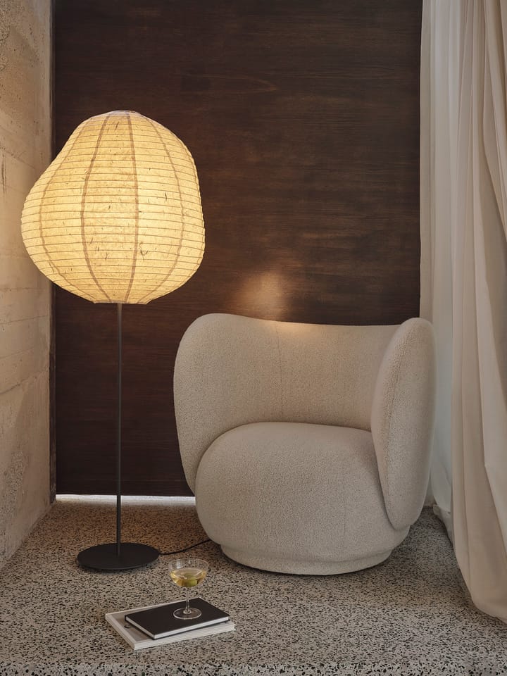 Kurbis gulvlampe high, Natural-black Ferm Living