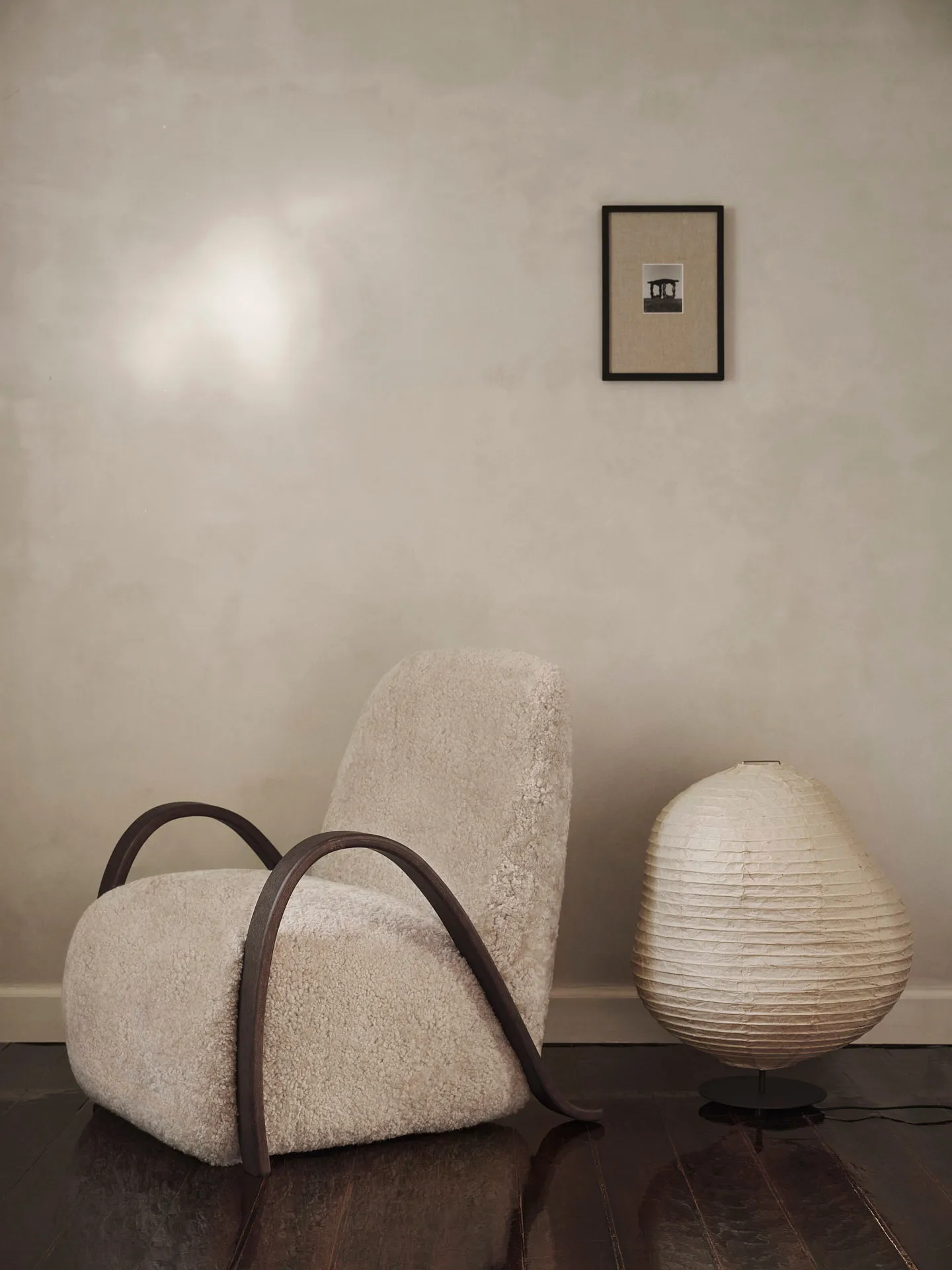 Kurbis gulvlampe low, Natural-black Ferm Living