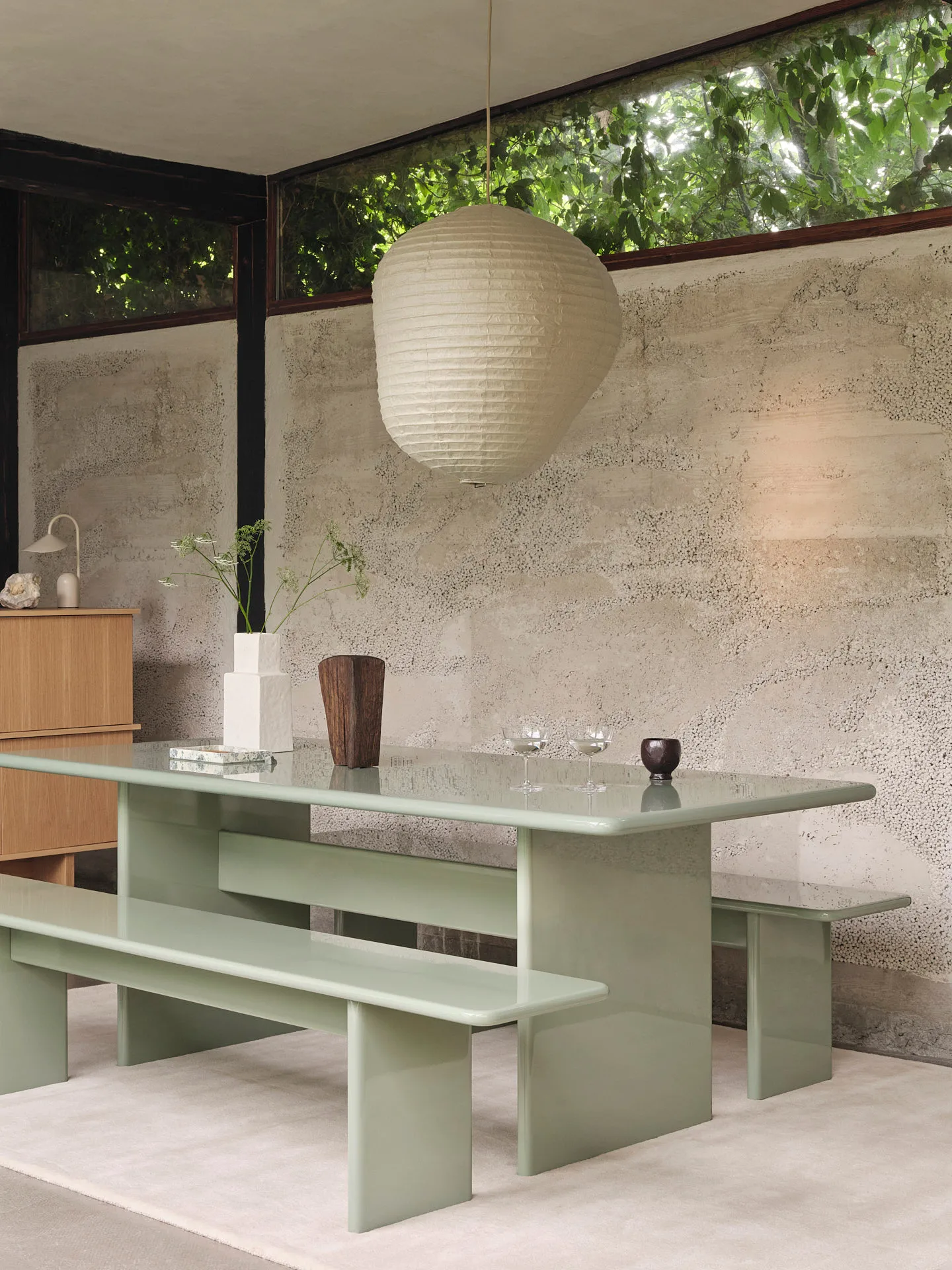 Kurbis lampeskjerm, 60 cm, Dark sage Ferm Living