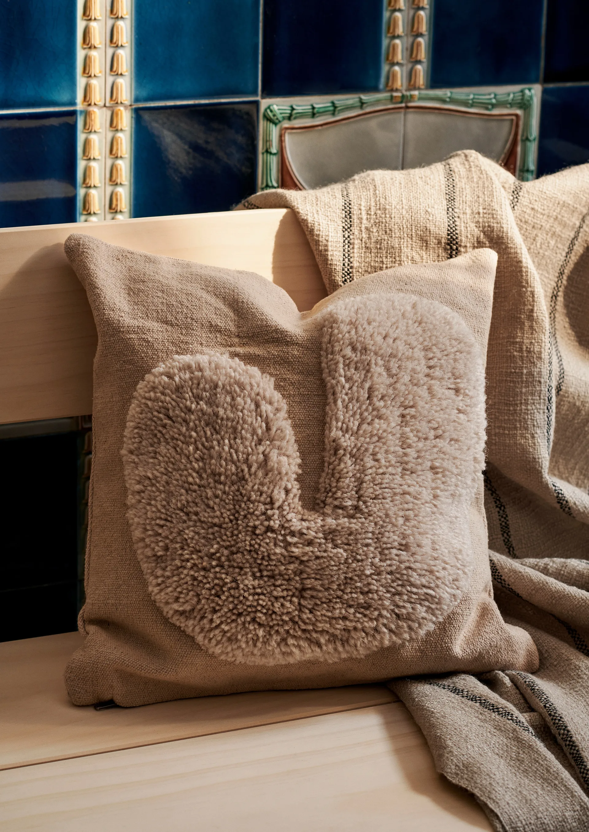 Lay pute 50 x 50 cm, Sand / Offwhite Ferm Living