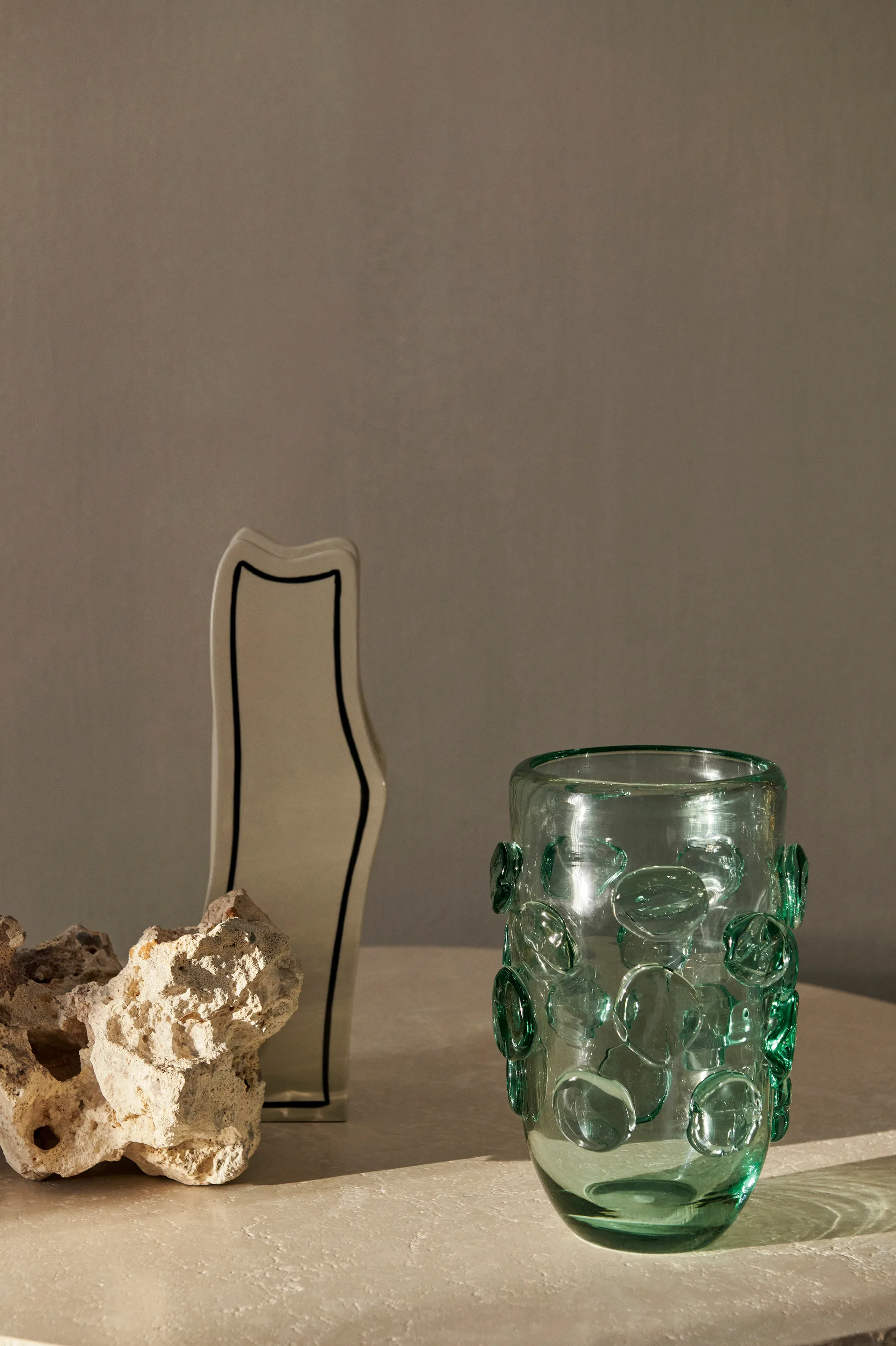 Lump vase Ø 17 x 25 cm, Recycled clear Ferm Living