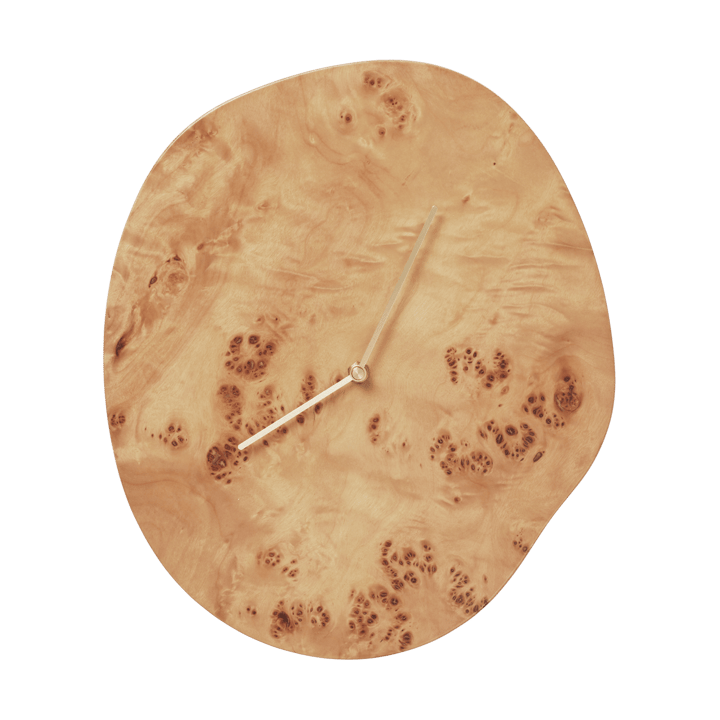 Melt veggklokke 28 x 33 cm - Natural burl - Ferm Living