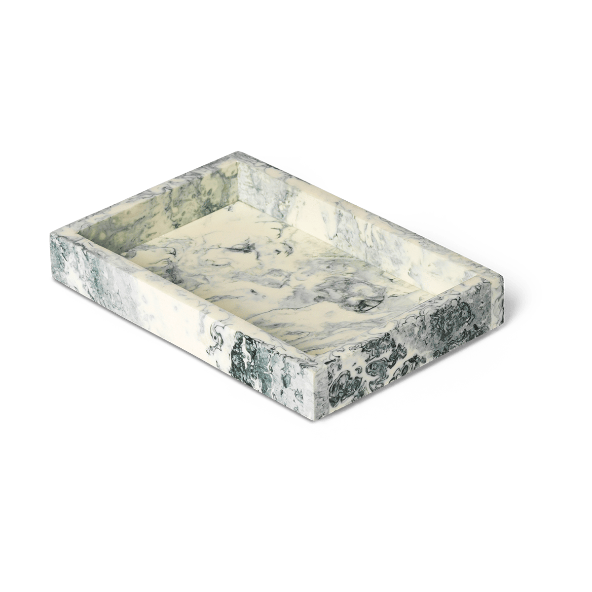 Ferm Living Mist dekorasjonsbrett 10x15 cm Emerald-off white