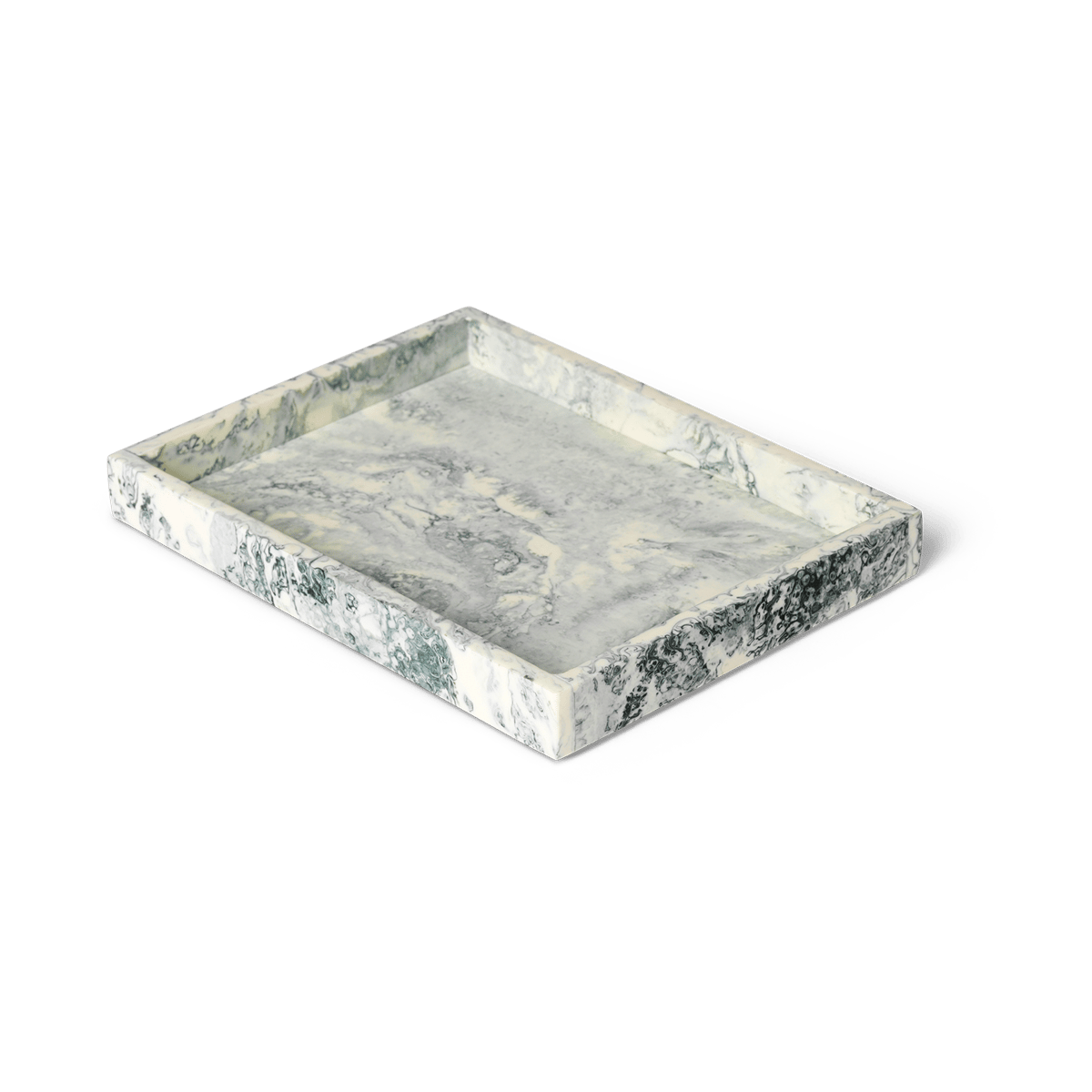 Ferm Living Mist dekorasjonsbrett 15x20 cm Emerald-off white