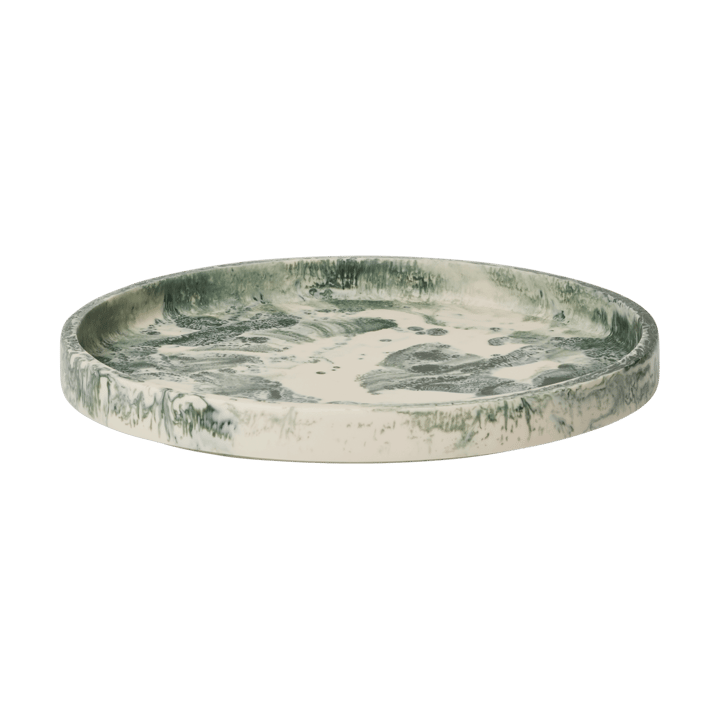 Mist dekorasjonsbrett Ø30 cm - Emerald-off-white - Ferm Living