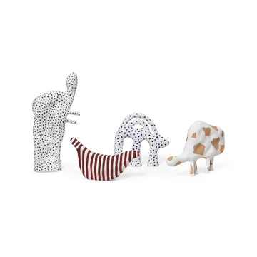 Mumbo skulptur 14,5 x 18,5 cm - White-blue - Ferm Living