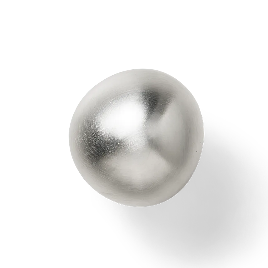 Mushroom knagg, Brushed stainless steel Ferm Living