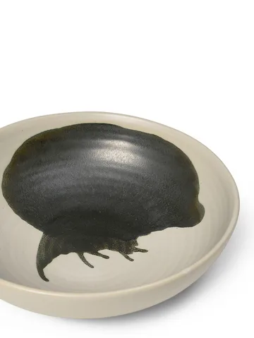 Omhu skål large Ø 28 cm - off white-charcoal - Ferm Living