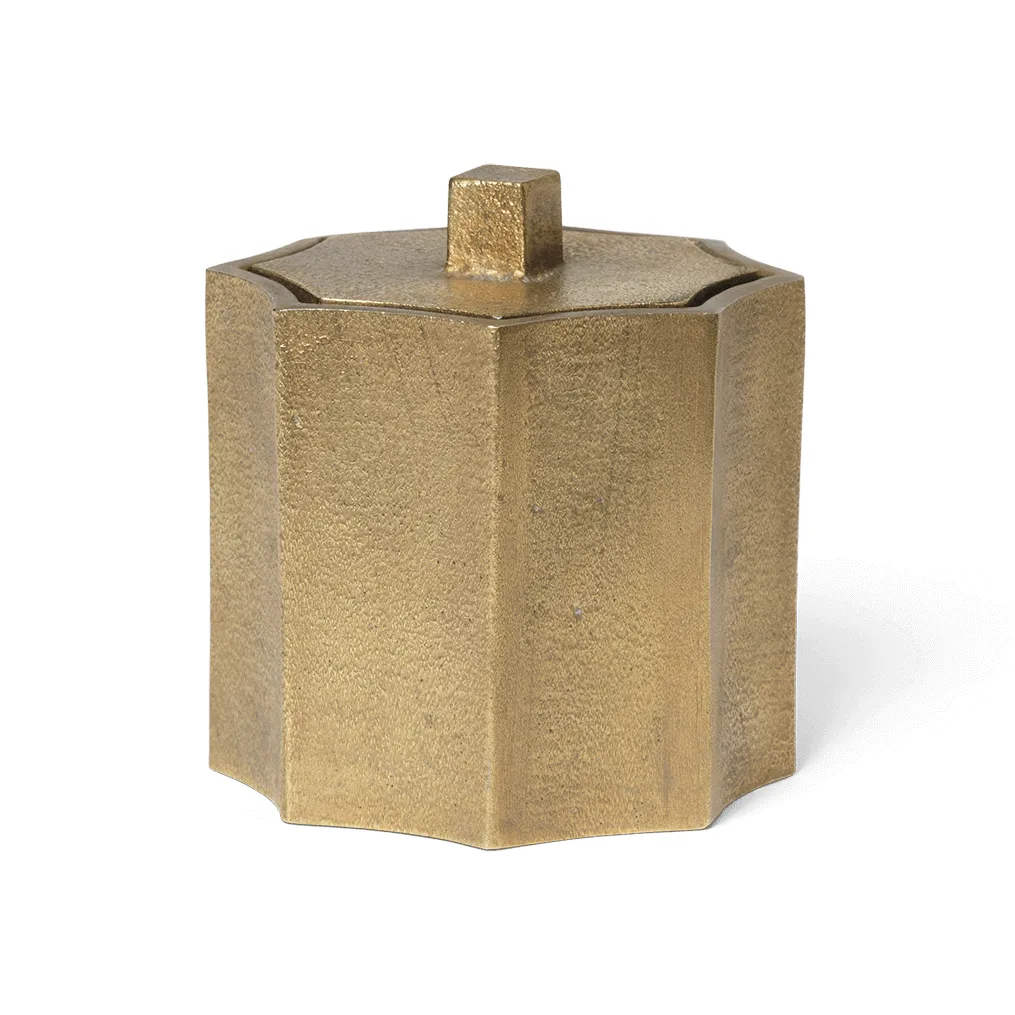 Otte duftlys 23 h, Brass finish Ferm Living