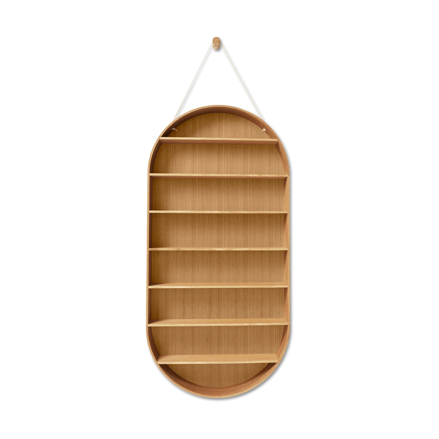 Oval Dorm hylle, Oiled oak Ferm Living