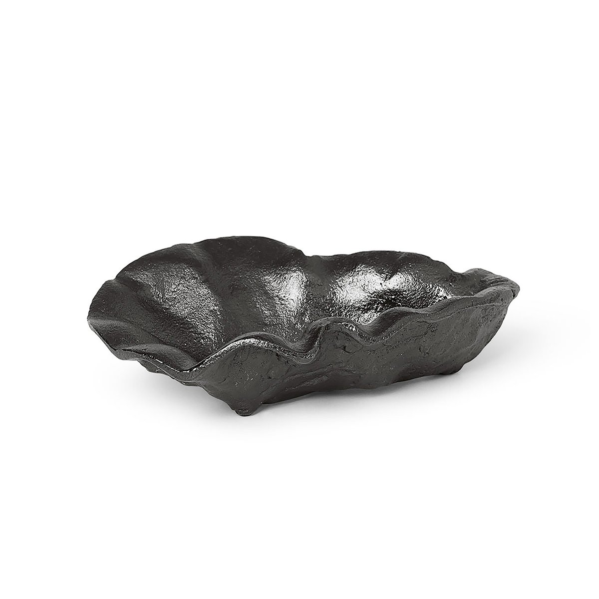 Ferm Living Oyster dekorasjonsskål 10,5 cm Svart messing