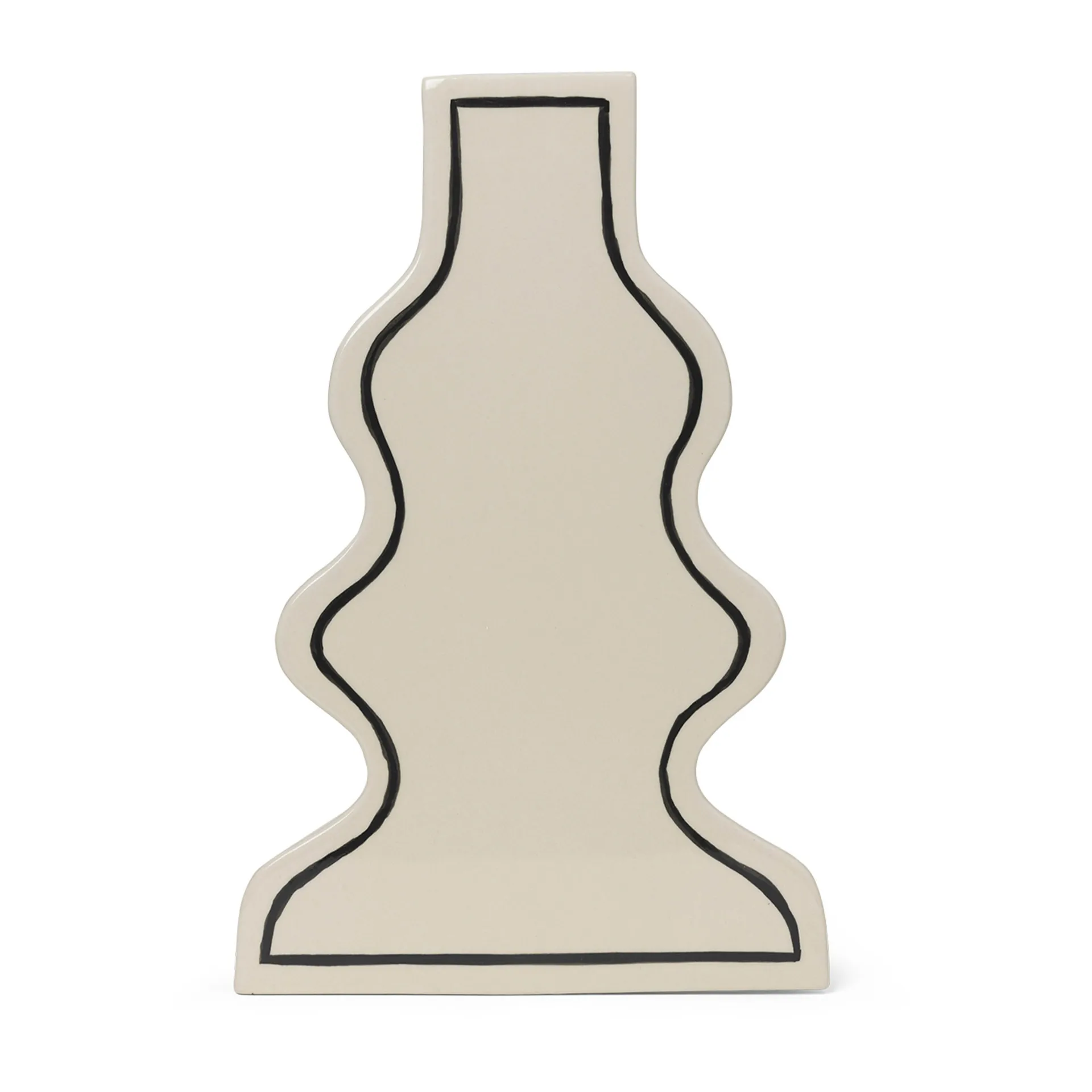 Paste vase curvy 36 cm, Off-white Ferm Living