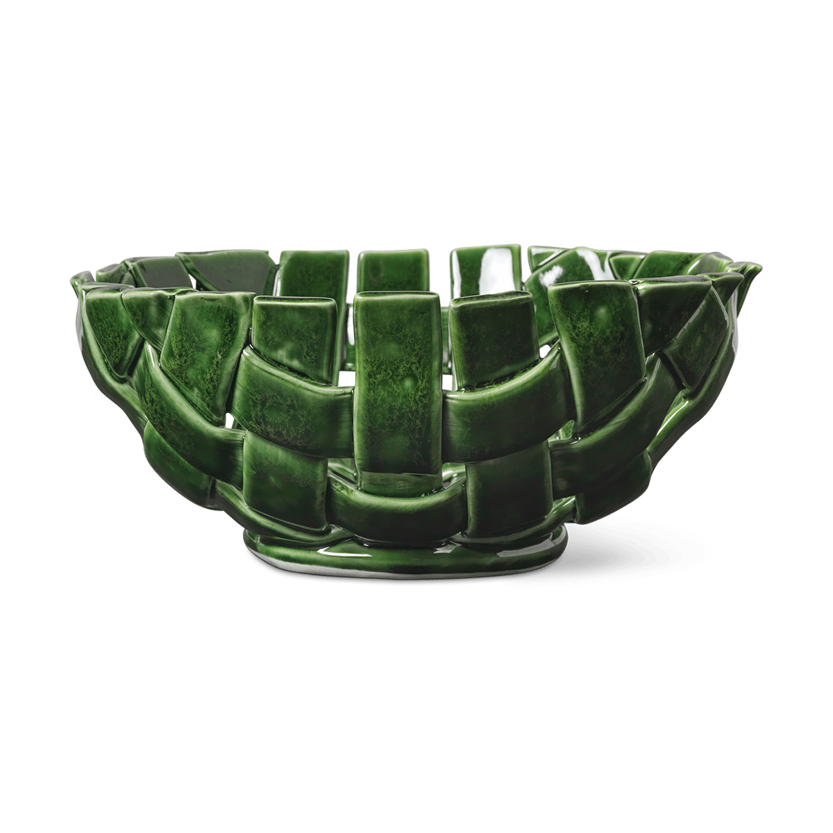 ferm LIVING - Plait Skål Ø24 Emerald Grønn
