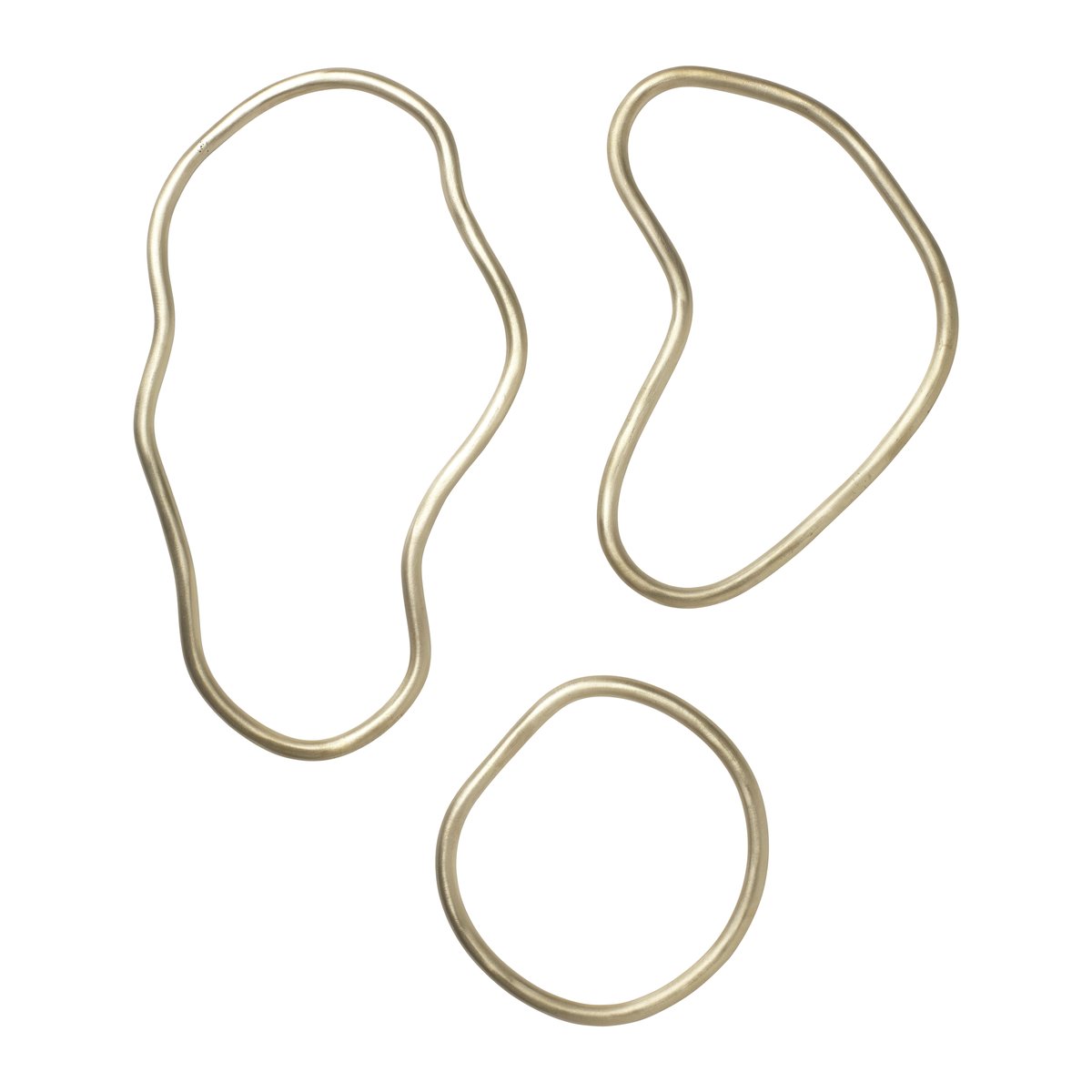 Ferm Living Pond gryteunderlag 3 deler Messing