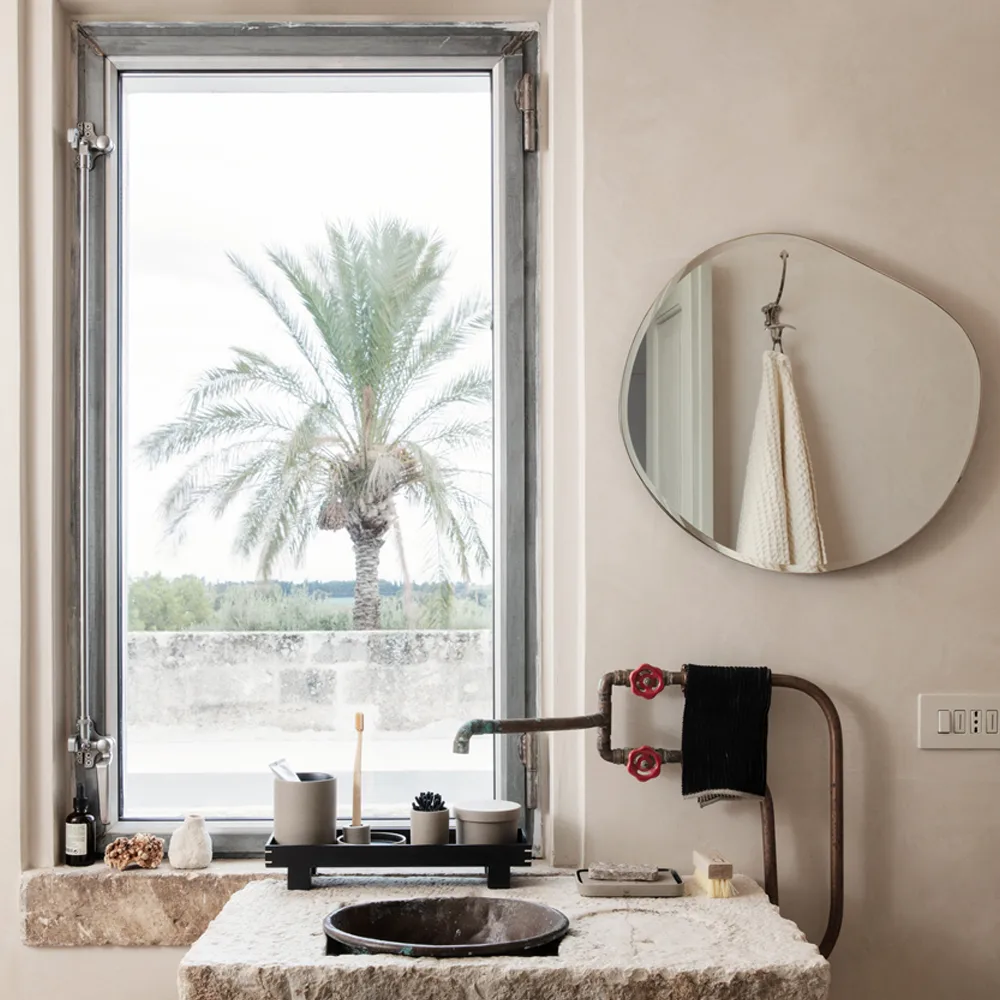 Pond speil, Dark chrome, xl Ferm Living