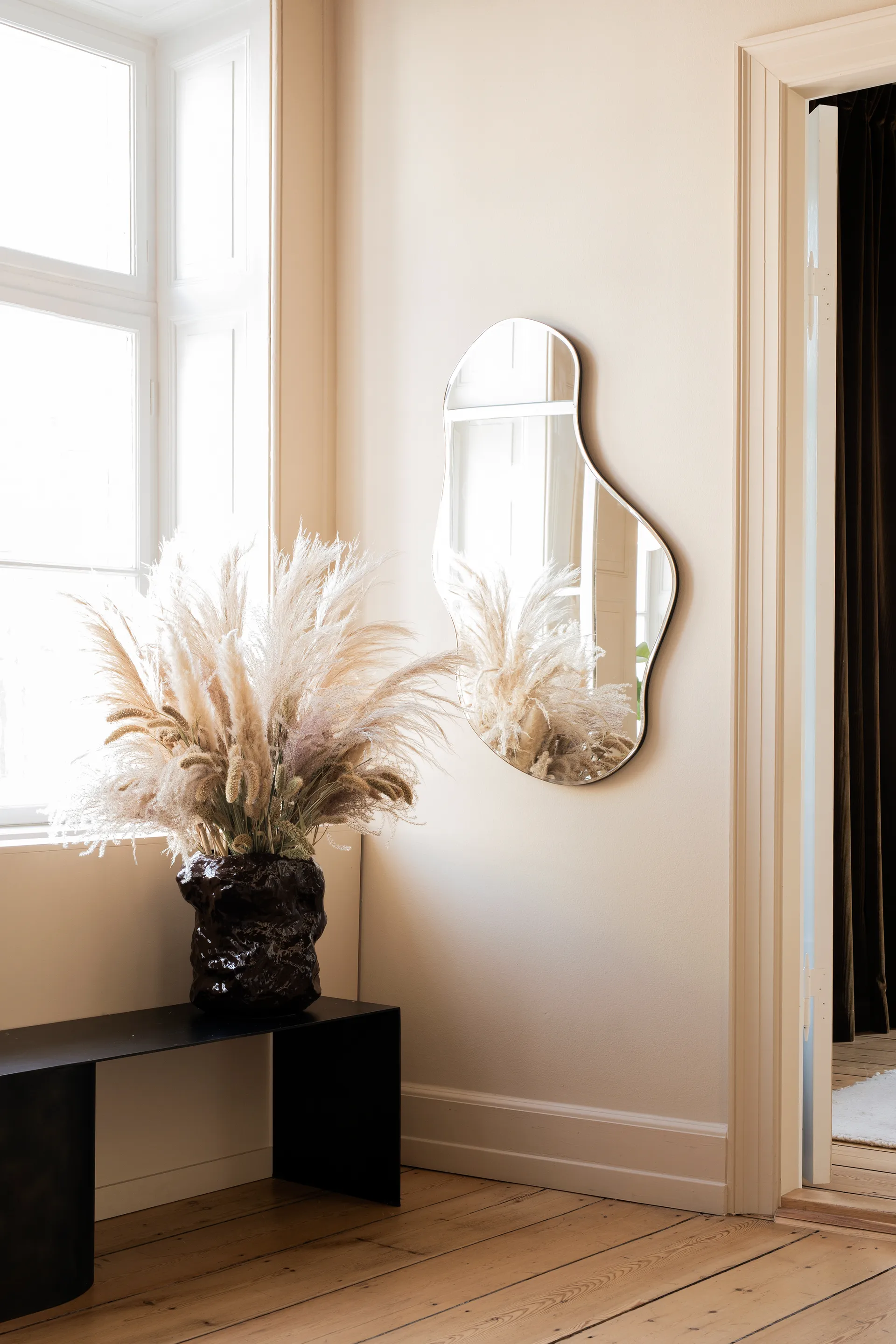 Pond speil large, Messing Ferm Living